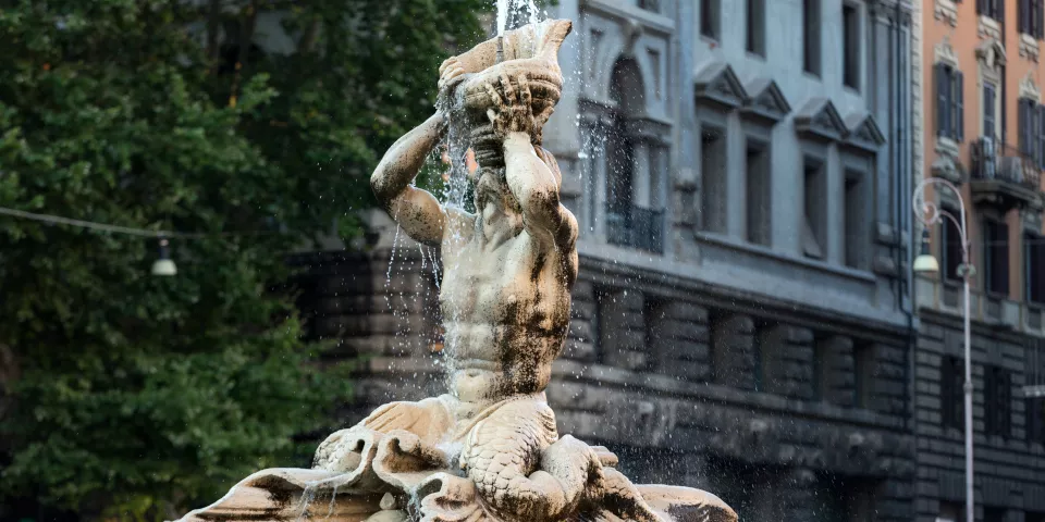 Fuente del tritón de la Piazza Barberini