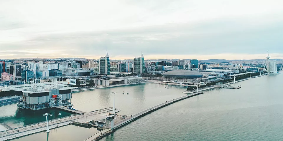 Vista aérea del Parque de las Naciones Lisboa