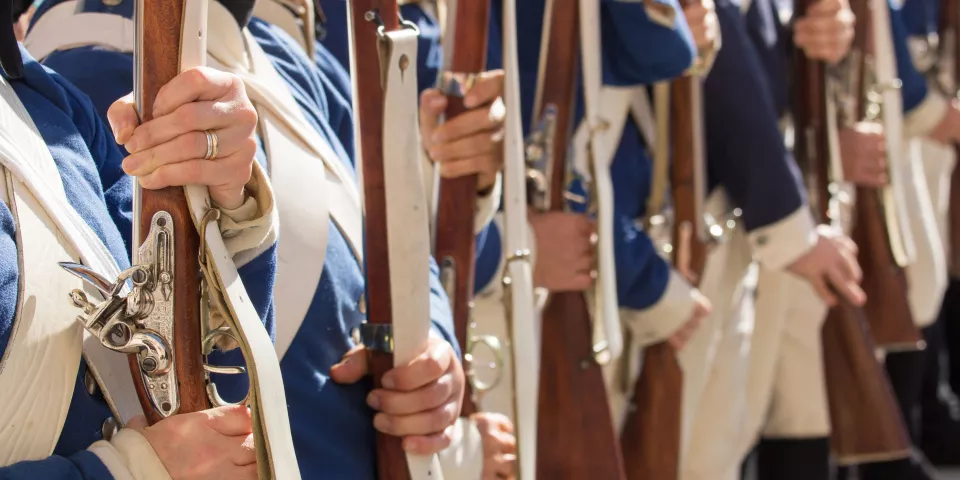 Recreación de la batalla de Waterloo de 1815