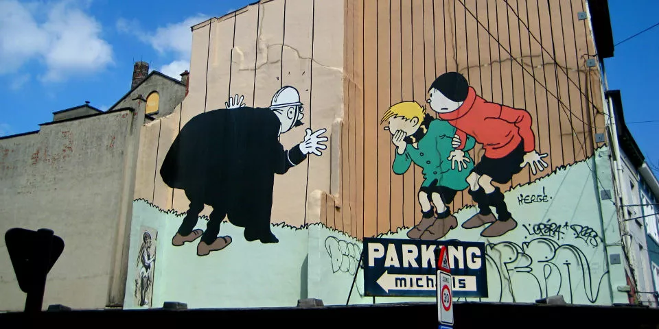 Mural - Ruta del Cómic - Bruselas - Buendía Tours