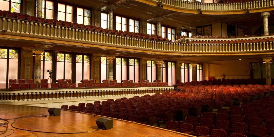 Sala de ensayo del Orfeó Català en el Palau de la Música Catalana - Palau de la Música Catalana de Barcelona - Qué ver en Barcelona - Guía de Viajes Barcelona - Buendía Tours